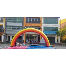 Rental 30ft Rainbow inflatble arch Back